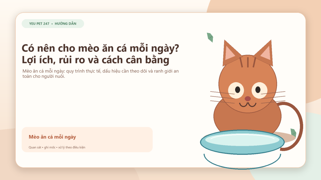 Ảnh đại diện: Có nên cho mèo ăn cá mỗi ngày? Lợi ích, rủi ro và cách cân bằng