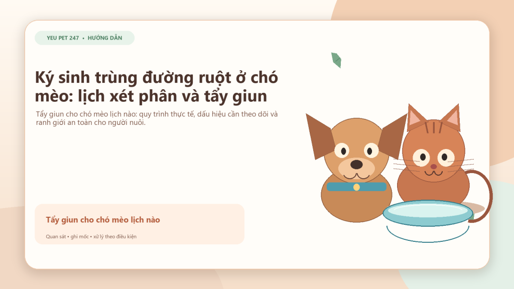 Ảnh đại diện: Ký sinh trùng đường ruột ở chó mèo: lịch xét phân và tẩy giun