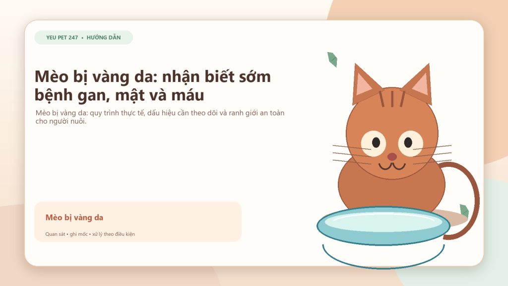 Ảnh đại diện: Mèo bị vàng da: nhận biết sớm bệnh gan, mật và máu