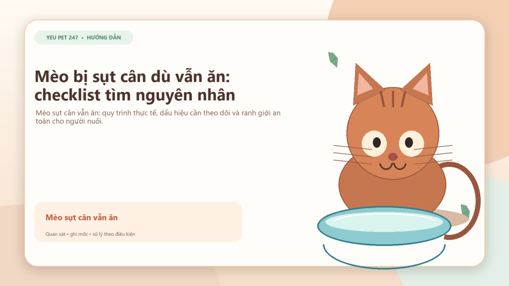 Ảnh đại diện: Mèo bị sụt cân dù vẫn ăn: checklist tìm nguyên nhân